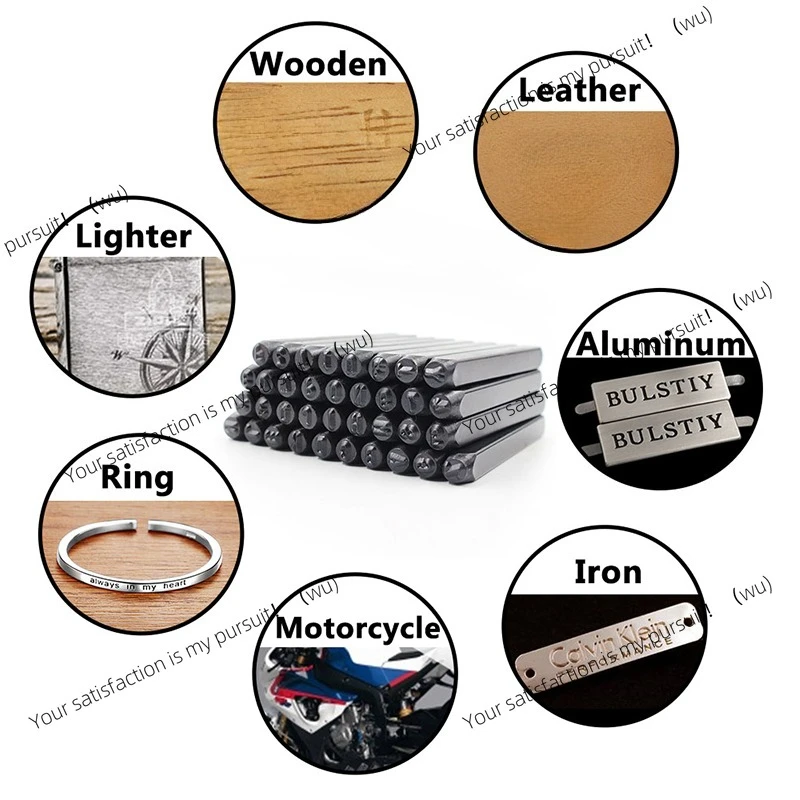 Letter&Number Stamp Punch Set Hardened Steel Metal Wood Leather Steel Punch Alphabet Letter Number Tool Leather craft Stamp