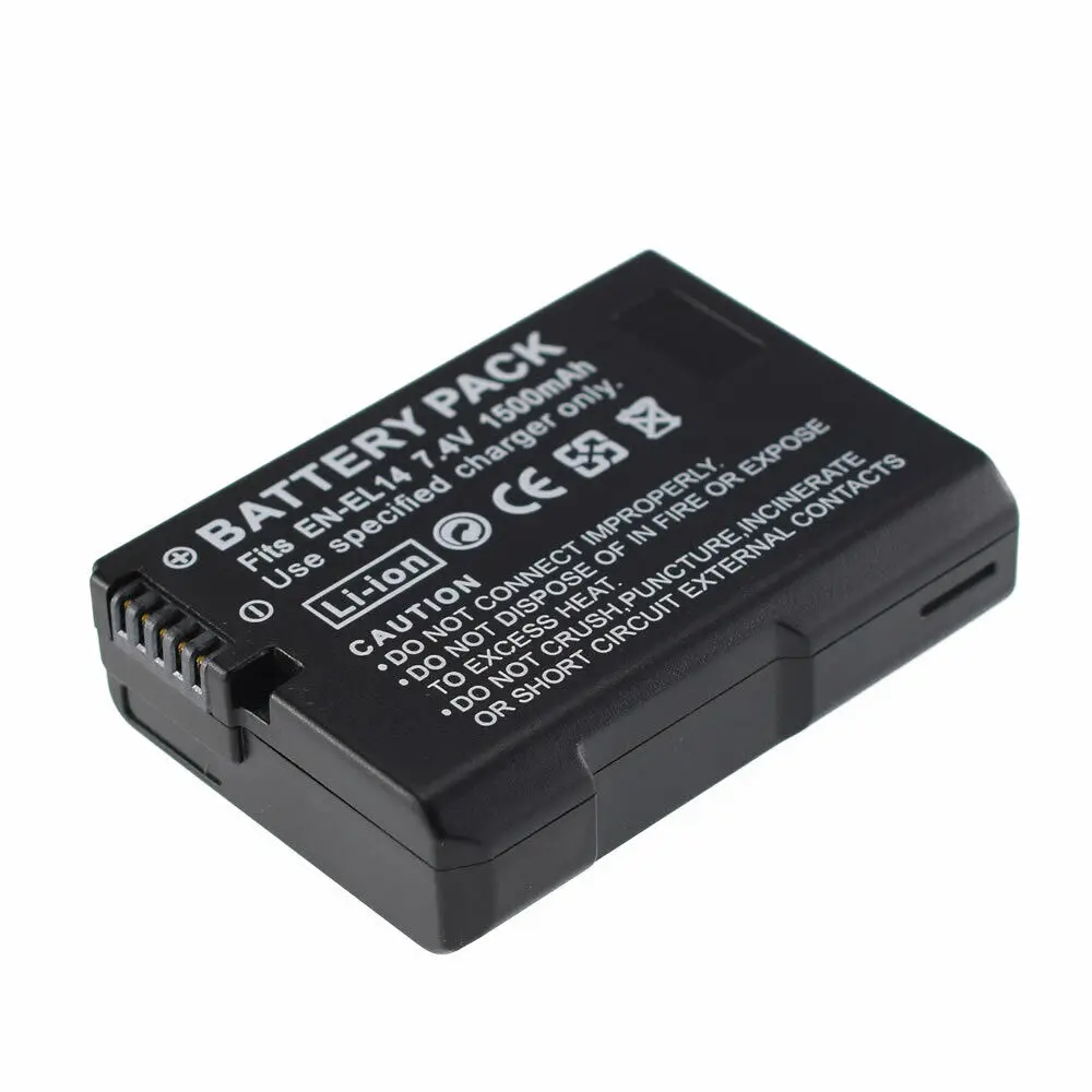 EN-EL14a Camera battery For Nikon D3100  D3200 D3300 D3400 D3500 D5100 D5200 D5300 D5600 P7000 P7100 P7800 P7700  EN-EL14 MH-24