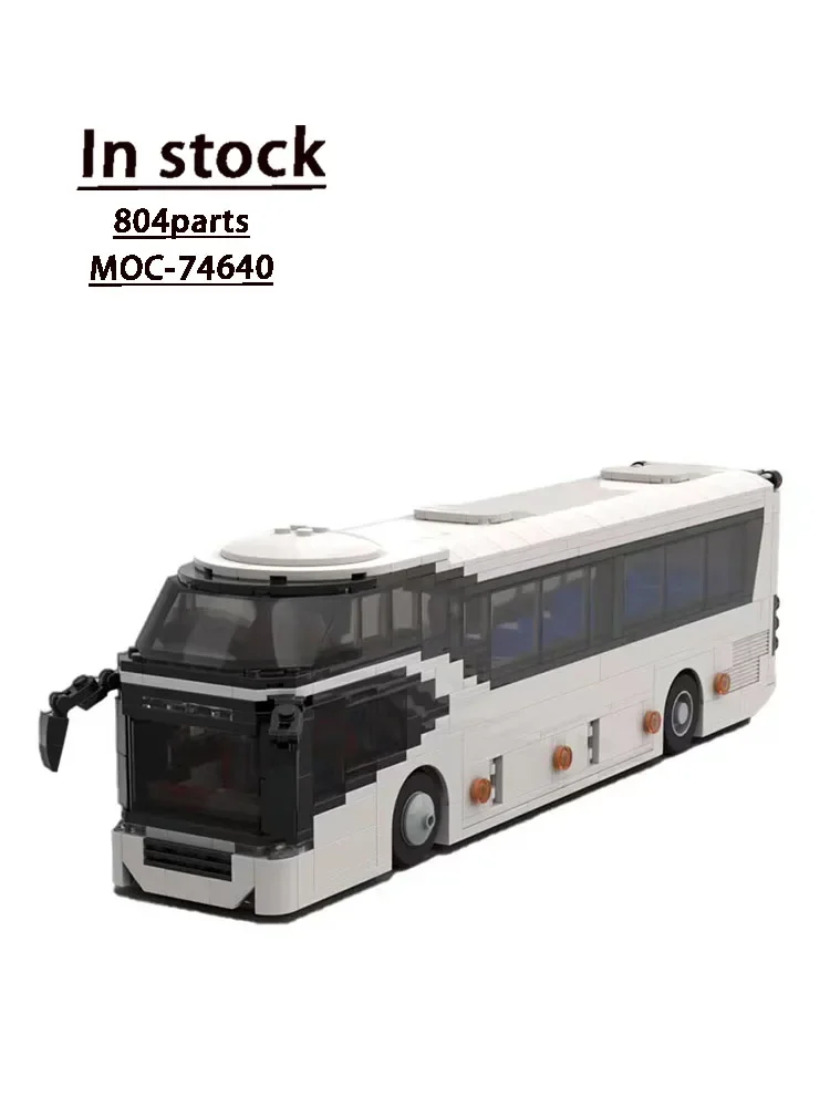 MOC-74640 City Transport Bus Assembly Stitching Building Blocks Model MOC Creative Building Blocks Toys Kids Birthday Toys Gifts