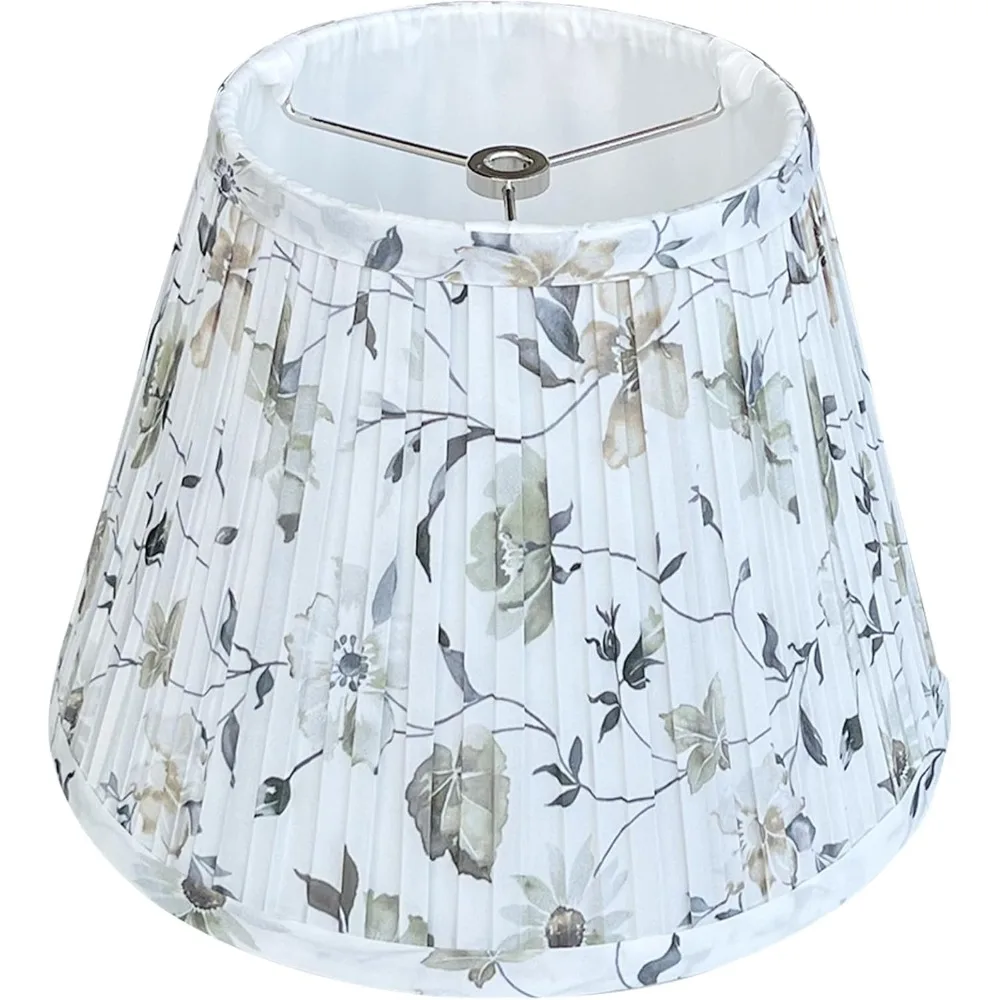 

tooto star floral print small lampshade, 6x10x7.5inch pleated lamp shade for table & bedside lamps, floor lamps and pendant lamp