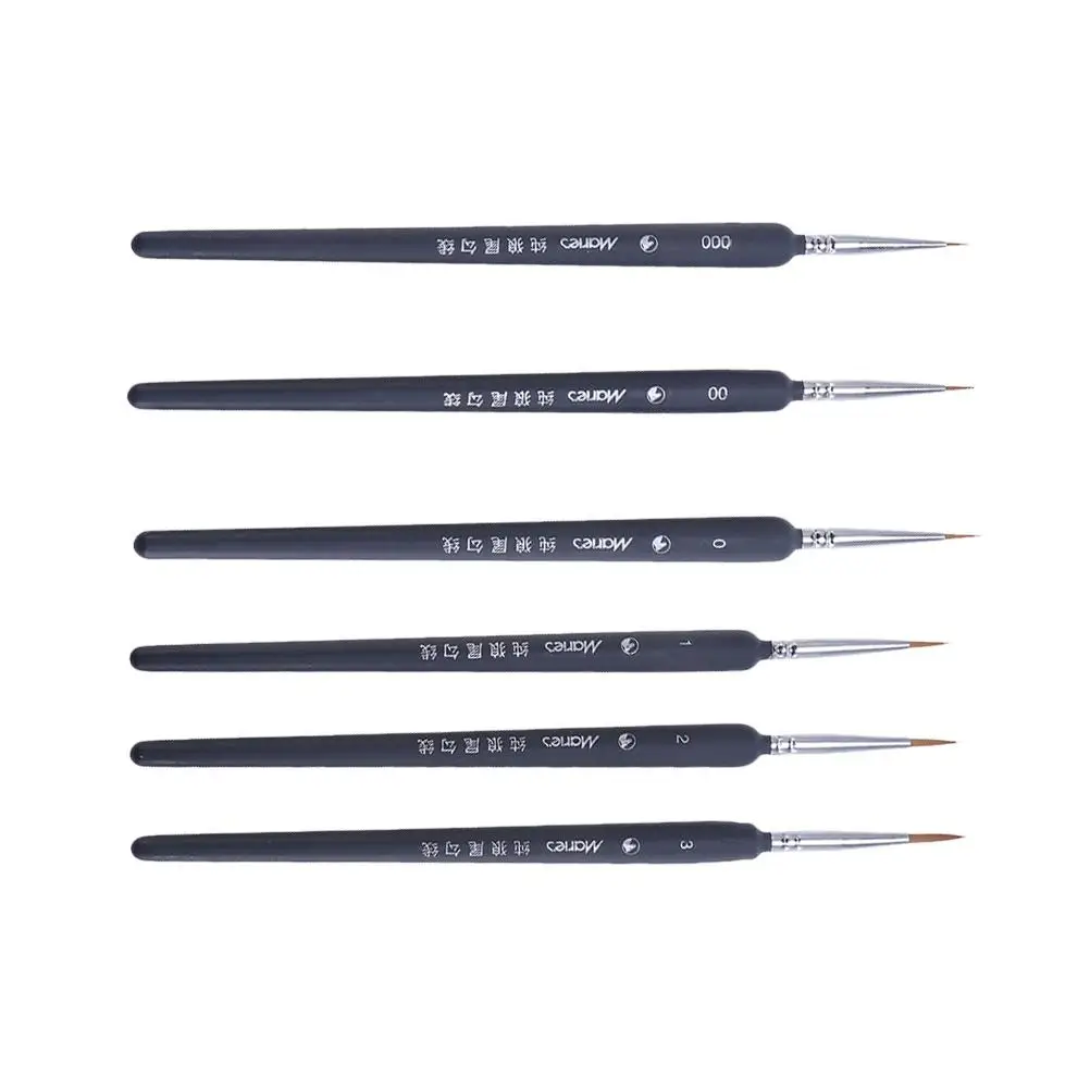 6 Pcs Line Drawing Pen Hook Paint Brush Portable Paintbrush Writing Watercolor Brushes