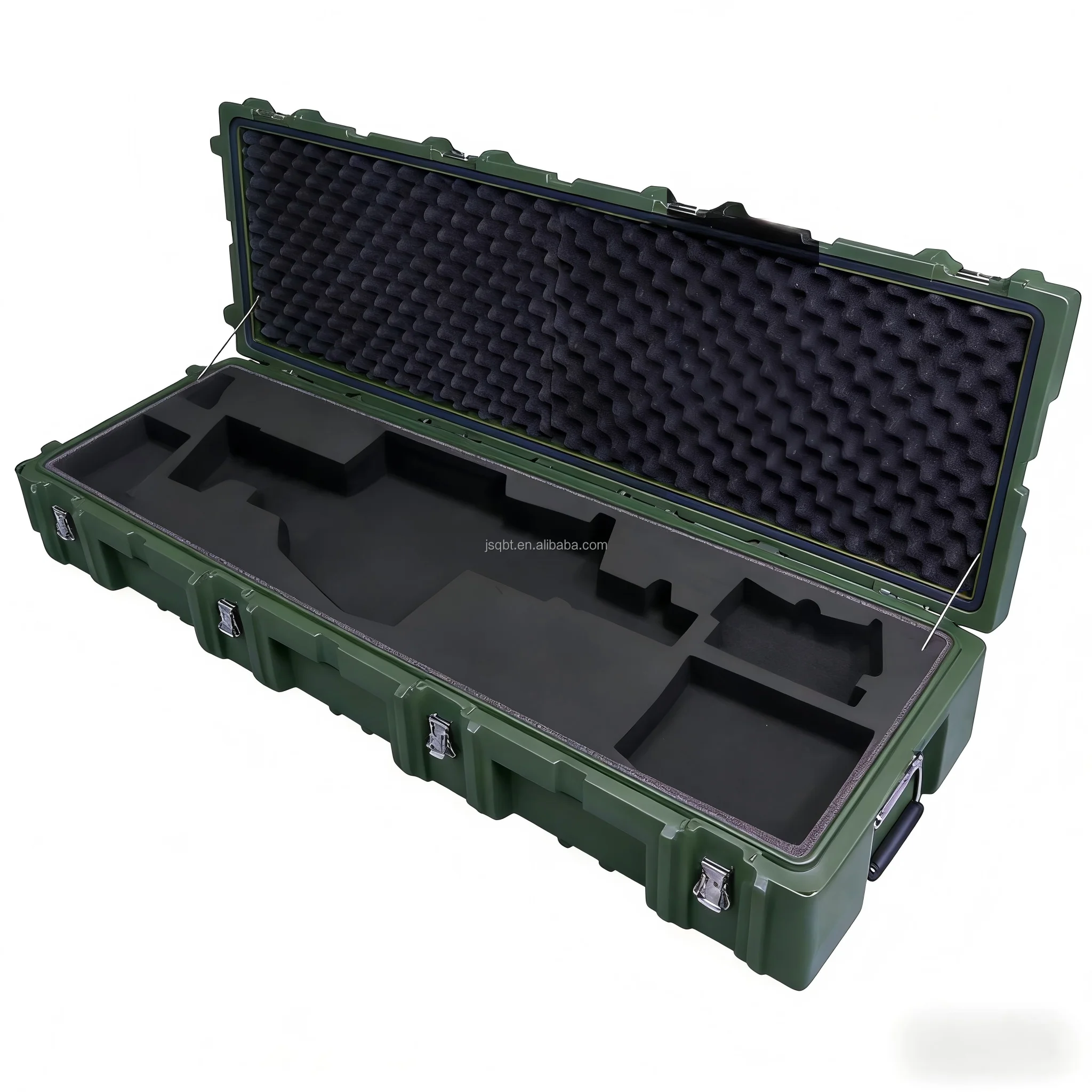 

QBT1374421 137x44x21cm Shockproof Waterproof Lightweight Rugged LLDPE Rotomolded Sniper Gun Case