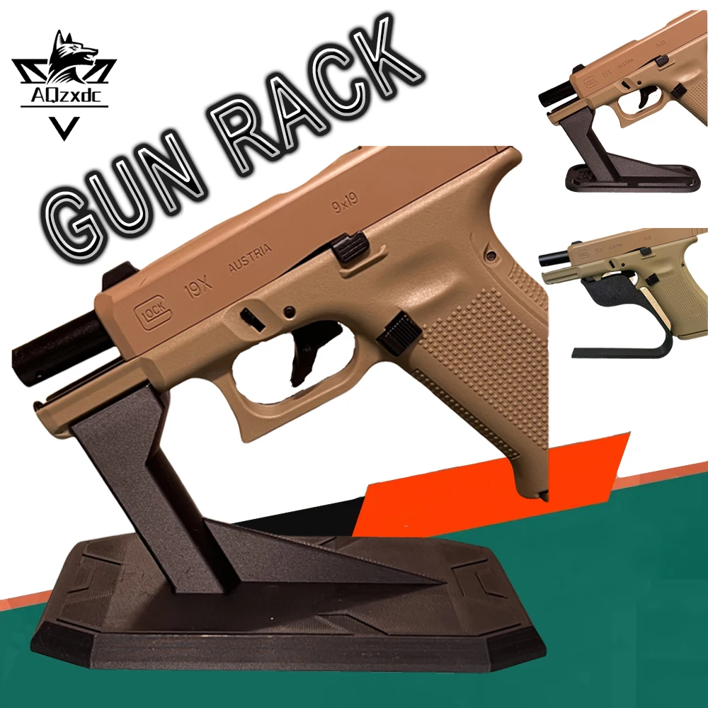 

Tactical Pistol Stand Glock Universal 3D Printed Display Stand Home Pistol Storage Rack for Airsoft Hunting Paintball Shooting
