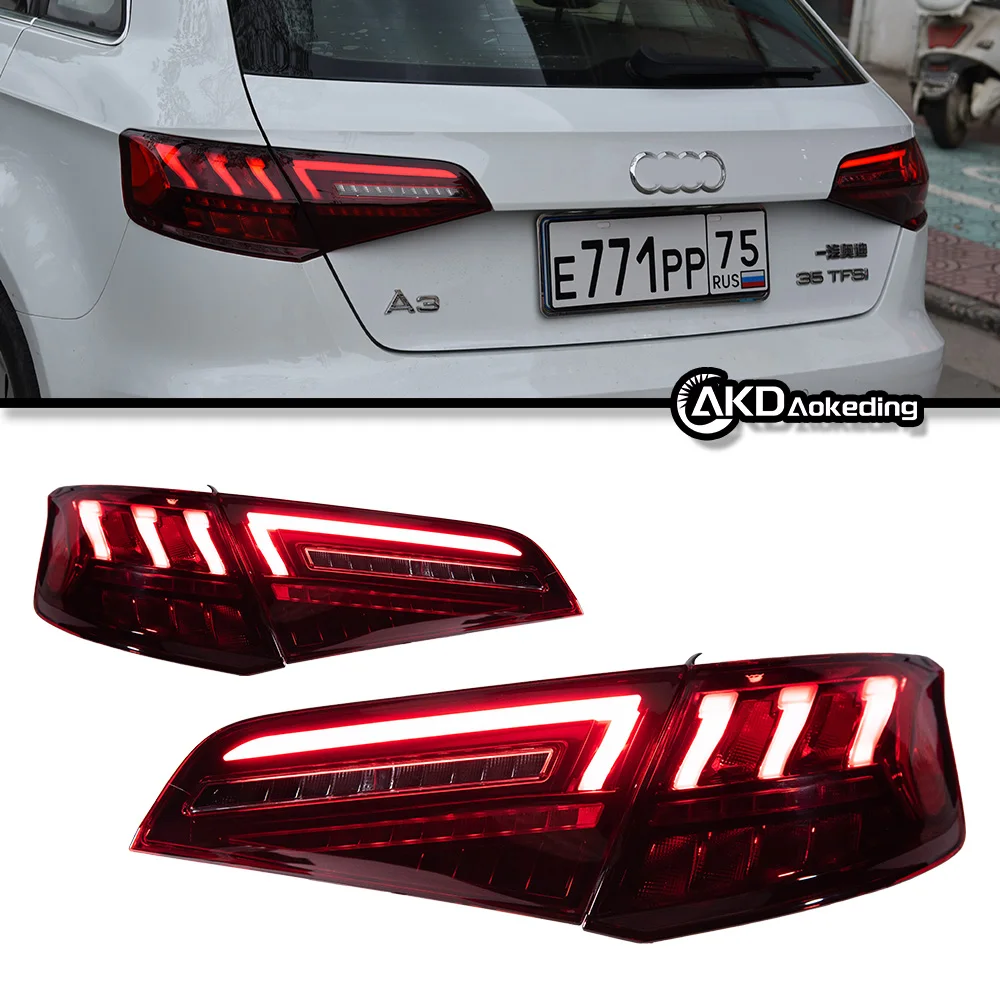 Car Lights for Audi A3 Sportback 8V 2013-2020 LED Auto Taillights Assembly Upgrade 2022 Newest Style 8Y Design Tool Accessories