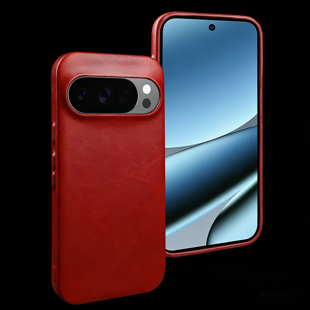 

Luxury Oil Wax Genuine Leather Case For Google Pixel 10 Pro XL 6 7 8 9 Pro XL 9A 8A 7A 6A 5A Phone Case Back Cover Coque Funda