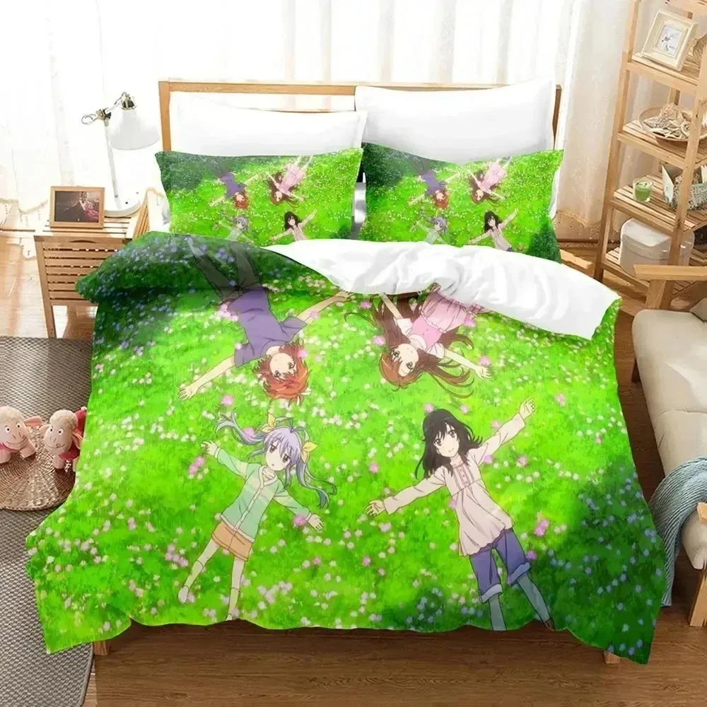 

3D Print Anime Non Non Biyori Bedding Set Duvet Cover Bed Set Quilt Cover Pillowcase Comforter king Queen Size Boys Adult