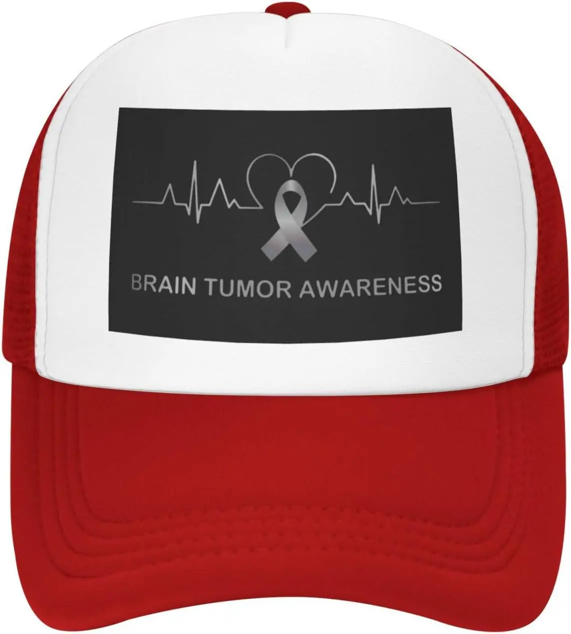 Brain Tumor Awareness Trucker Hat Adjustable Mesh Snapback Cap For Men And Women Casual Outdoors