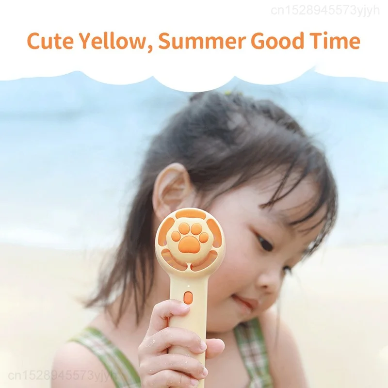 Xiaomi Sothing Bcase แมวน่ารัก Paw มือถือพัดลม3ความเร็วพัดลมสำหรับสำนักงานกลางแจ้งแบบพกพา Mini Mute พัดลม1200MAh