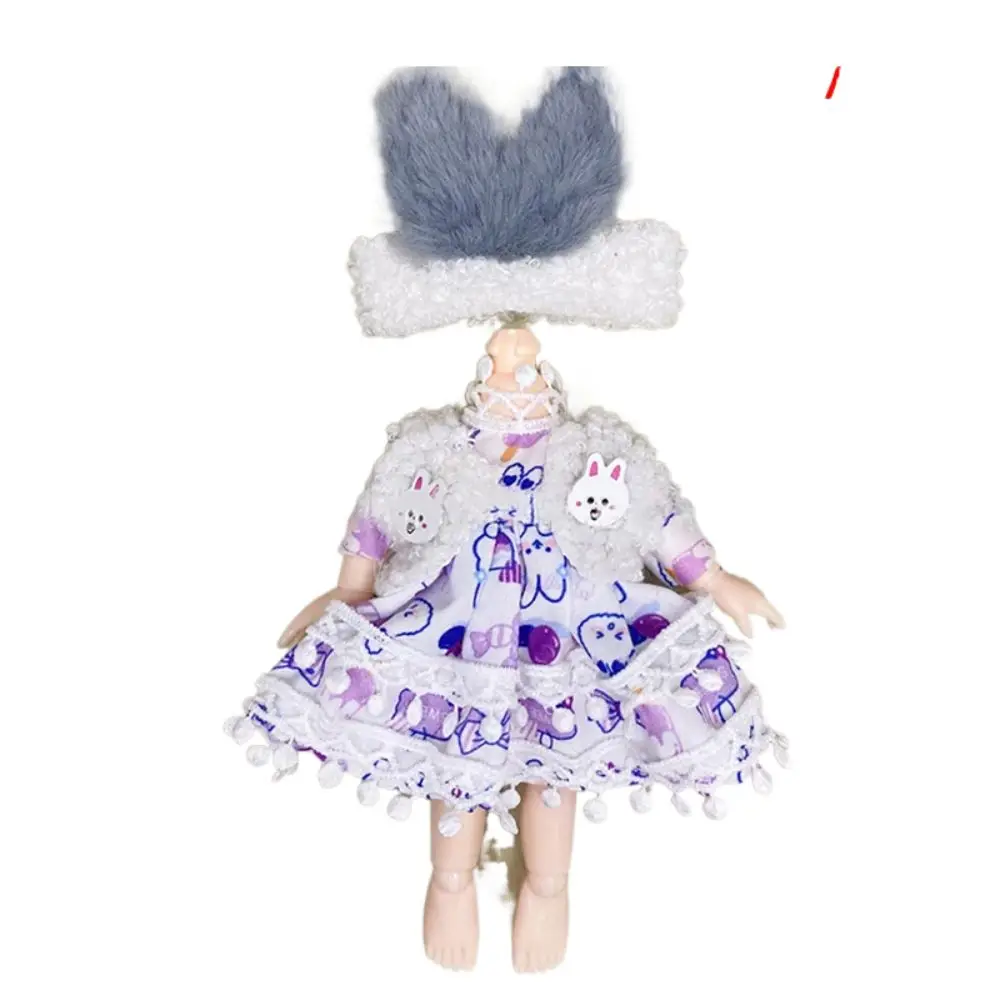 

Replacement Outfit 16cm Doll Clothes Suit Sweet Skirt Changing Doll Winter Dressup Skirt DIY Clothing Cartoon Cute Clothes Set