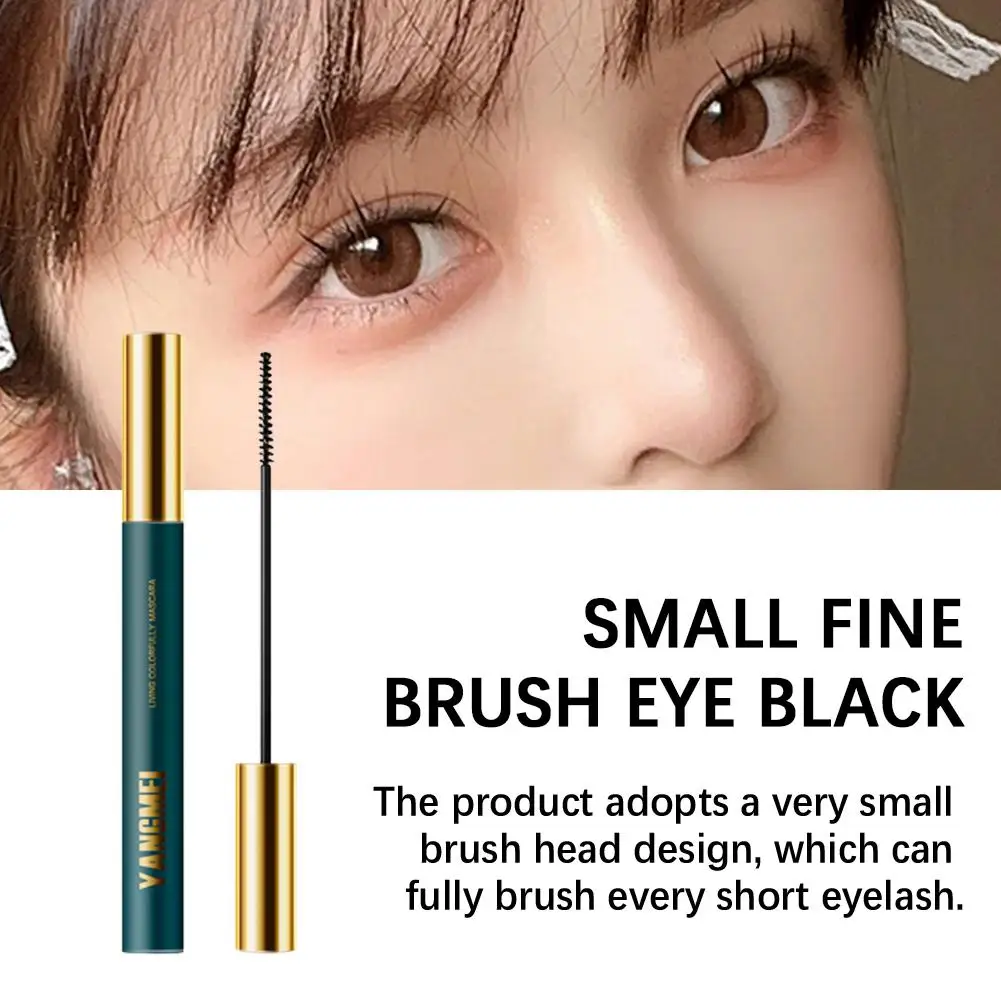 Ultra-fine Silk Fibe Mascara Curl Thick Lengthening Eyelash Waterproof Non Smudge Natural Curling Fine Brush Mascara Makeup 1pcs