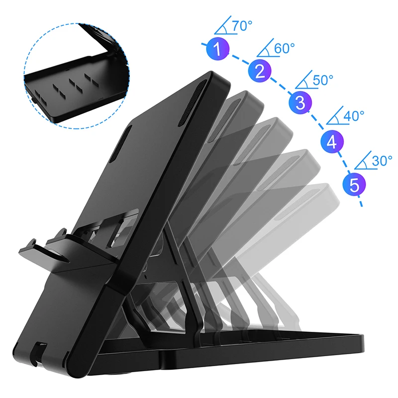 Foldable Switch 2 Multi-Angle Adjustable Kickstand Base Stand Holder Playstand Bracket for Steam Deck Rog Ally Nintendo Swithch
