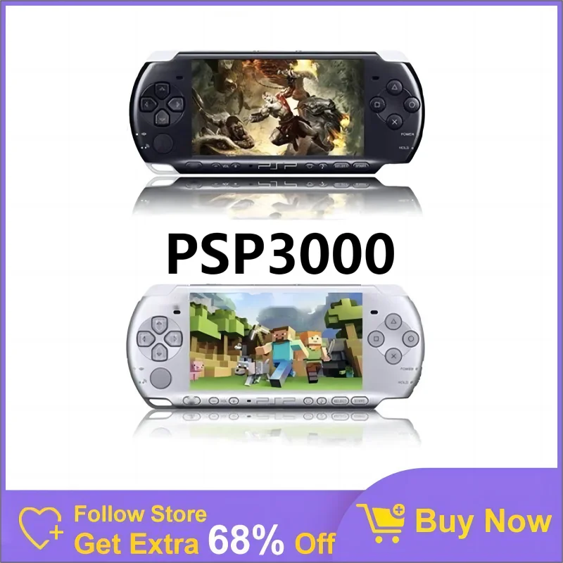 Original PSP1000/2000/3000 game console 32GB 64GB 128GB memory card includes free games, pre installed games, and ready to play