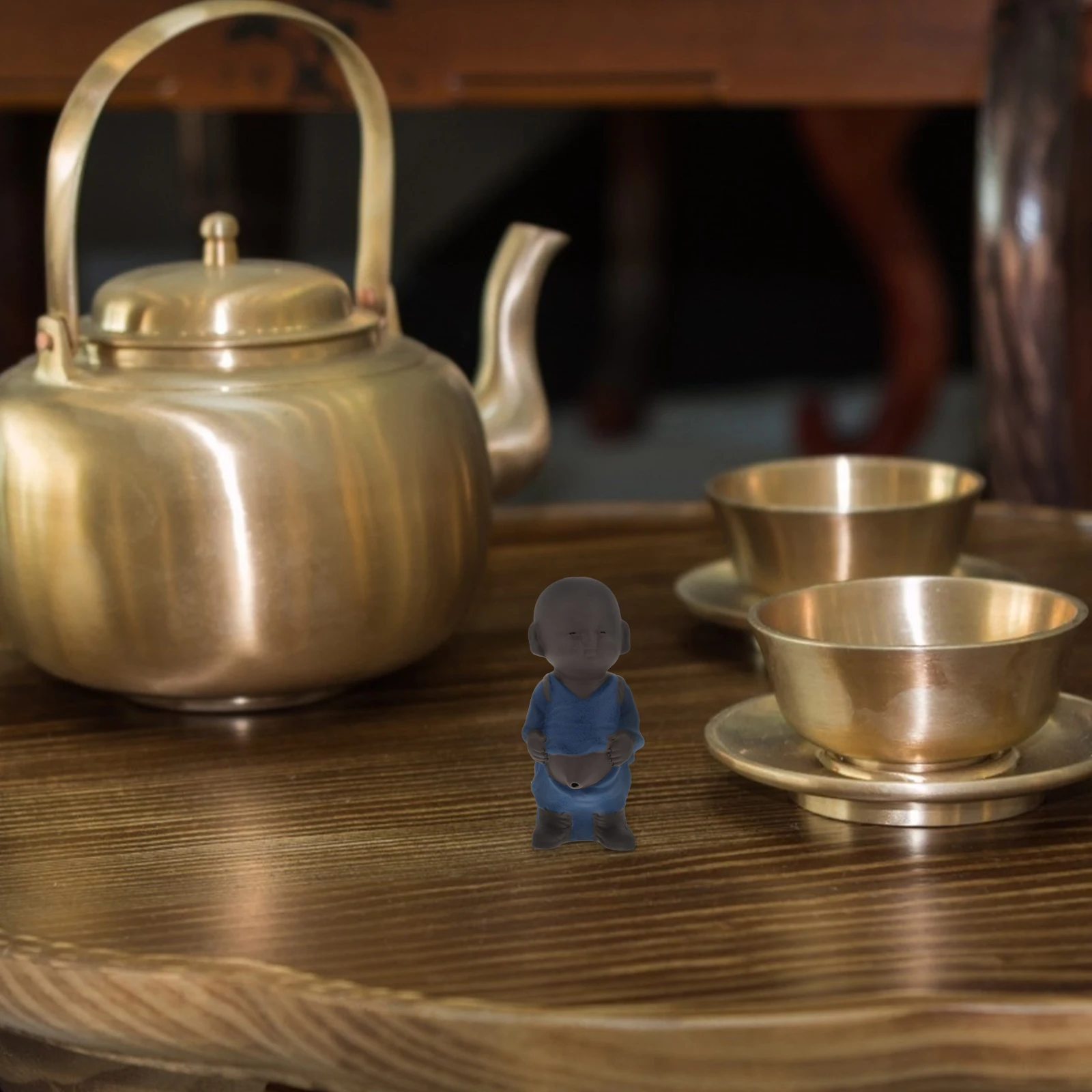 

1Pcs Ceramic Monk Shape Tea Strainer Practical Smooth Texture Tea Infuser Home Decorative Reusable Filter