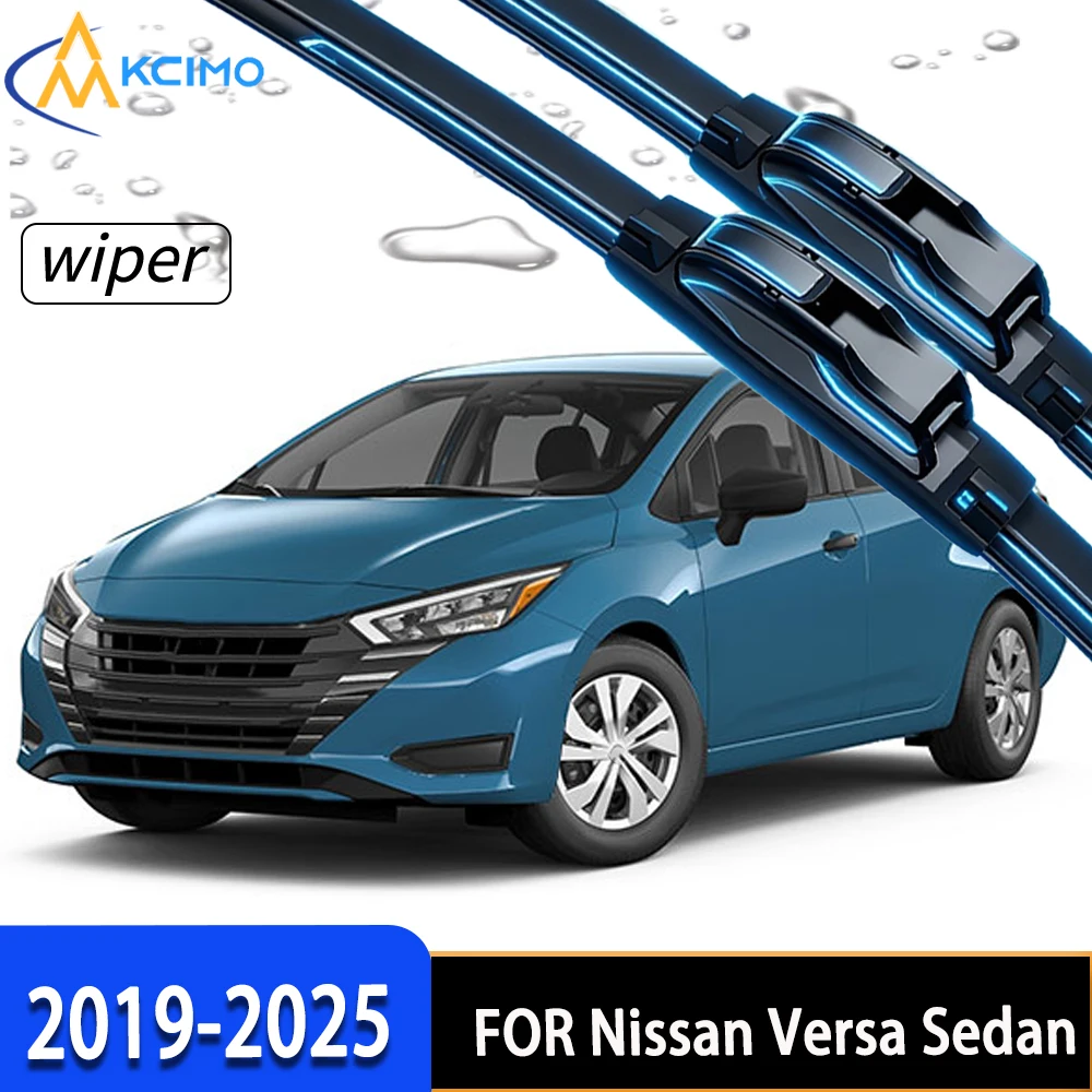

Premium Front Windshield Wiper Blades with High-Density Rubber, Perfect Fit for Nissan Versa Sedan N18 2019-2025