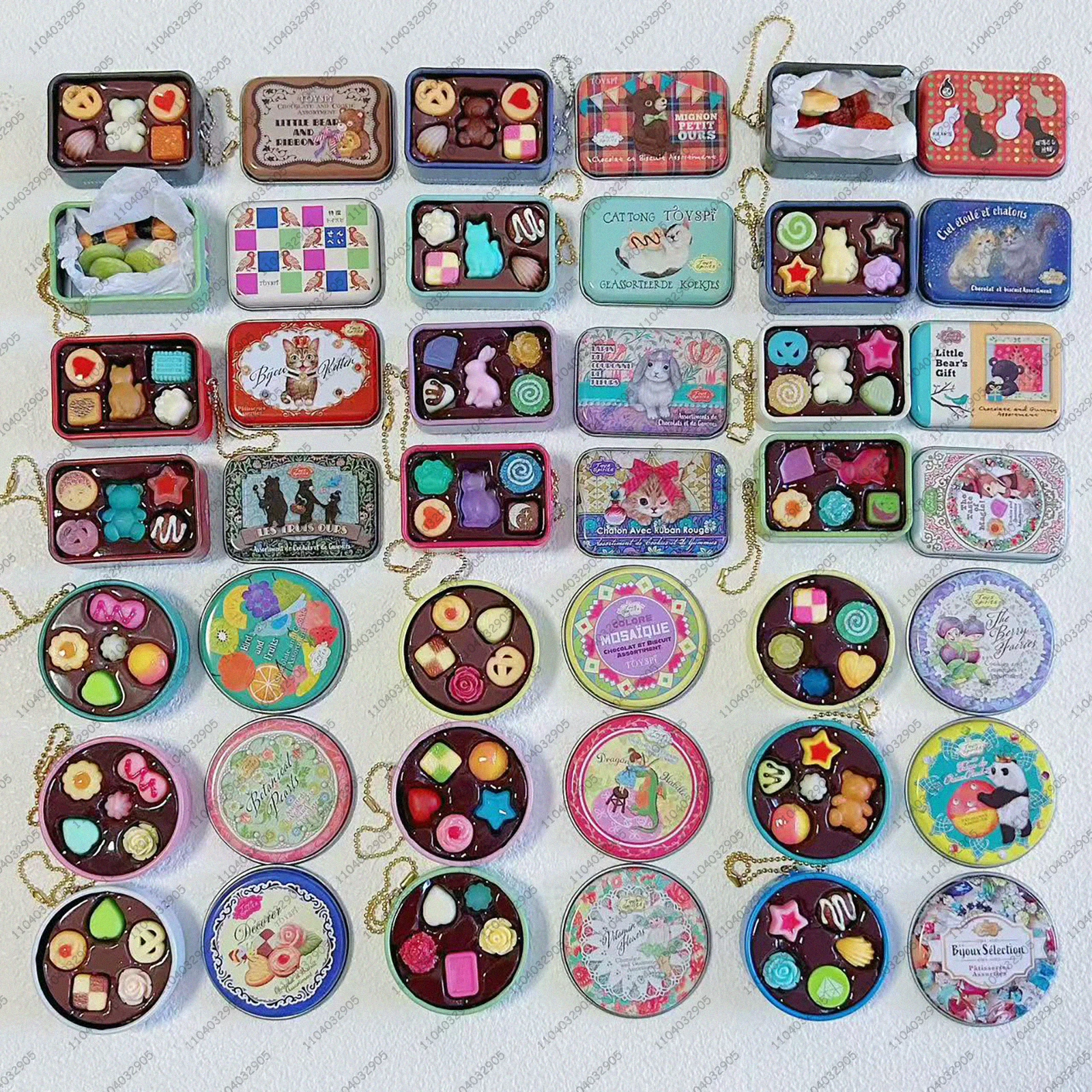 japanese-capsule-toy-gashapon-tin-box-chocolate-biscuit-cookie-box-gift-cat-pancake-miniature-food-toy-keychain-dollhouse-gifts