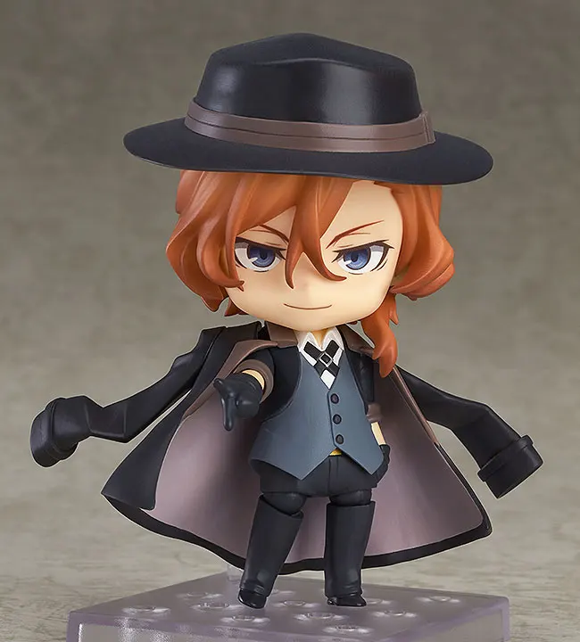 100% Original: Bungo stray dogs Nakahara Chuuya #676 Q version figma PVC Action Figure Anime Figure Model Toys Figure Doll Gift