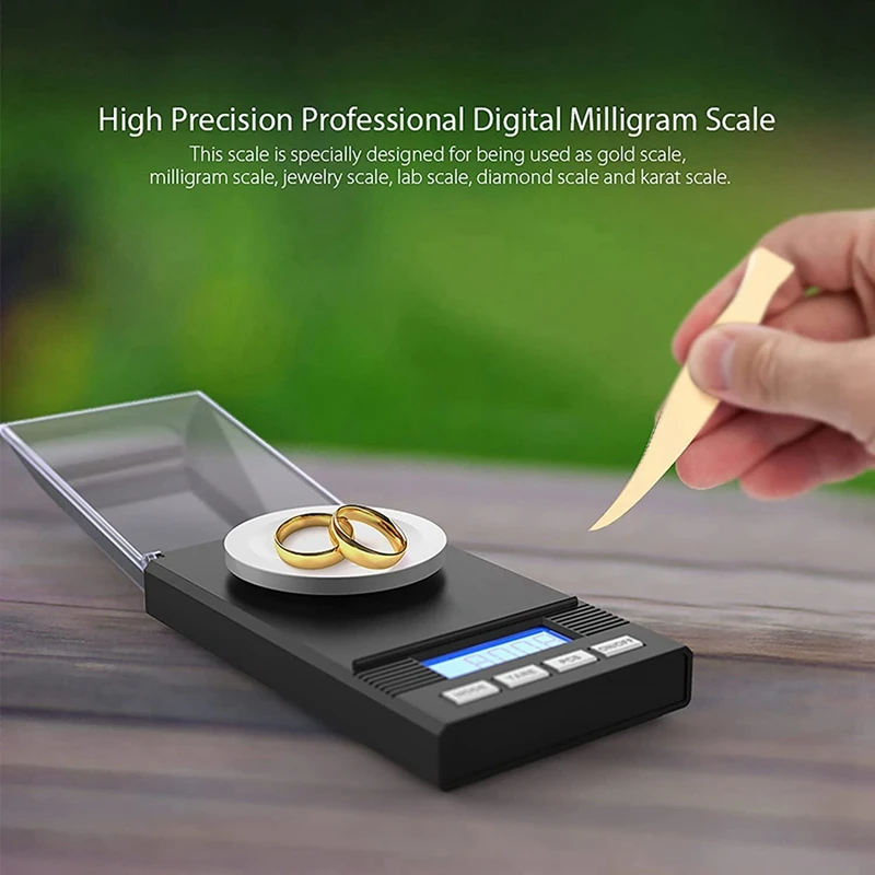 50G/0.001G Milligram Scale,Milligram Precision Scale,MG, Pocket Scale,Laboratory Scale With LCD Display,Letter Scale