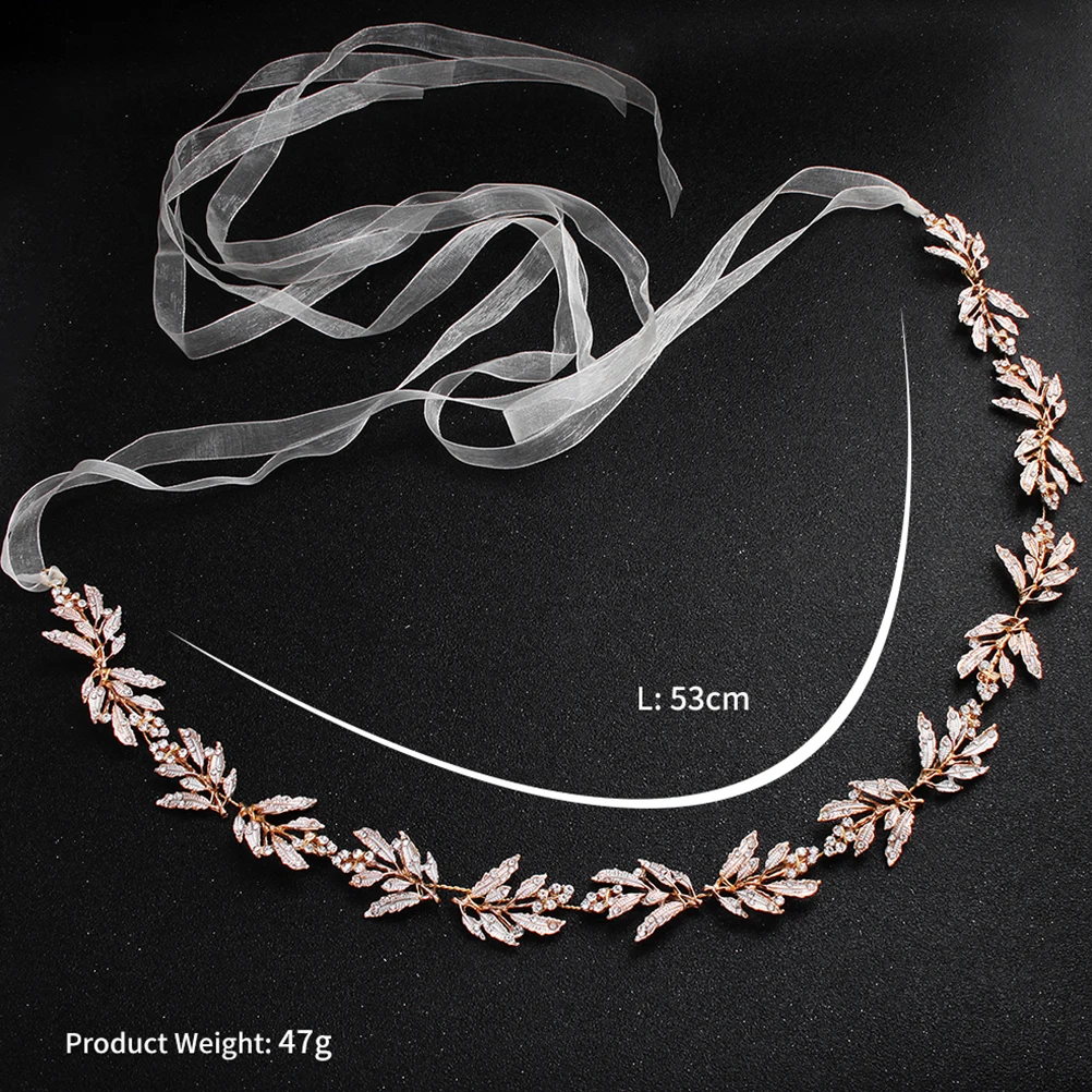 

Metal Leaf Waist Belt for Wedding Bride Bridesmaid Silver Crystal Dress Decor Bridal Accessory Party Occasions