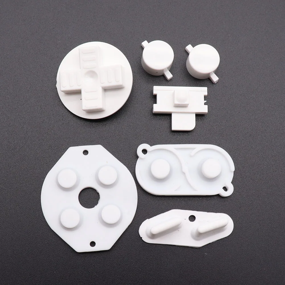 Multi-Color Buttons for Gameboy Classic GB Keypads for GBO DMG DIY for Gameboy A B buttons and Rubber Conductive D-pad Buttons