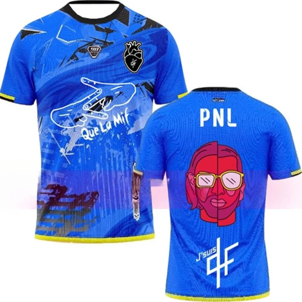 Été nouveaux Maillots thaïlandais Maillots PNL T-Shirt enfants haut adulte col rond ample respirant hommes femmes sport T-Shirt