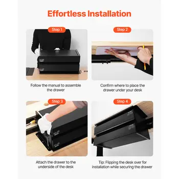 8 最佳銷售 桌子下面的抽屜 - №7