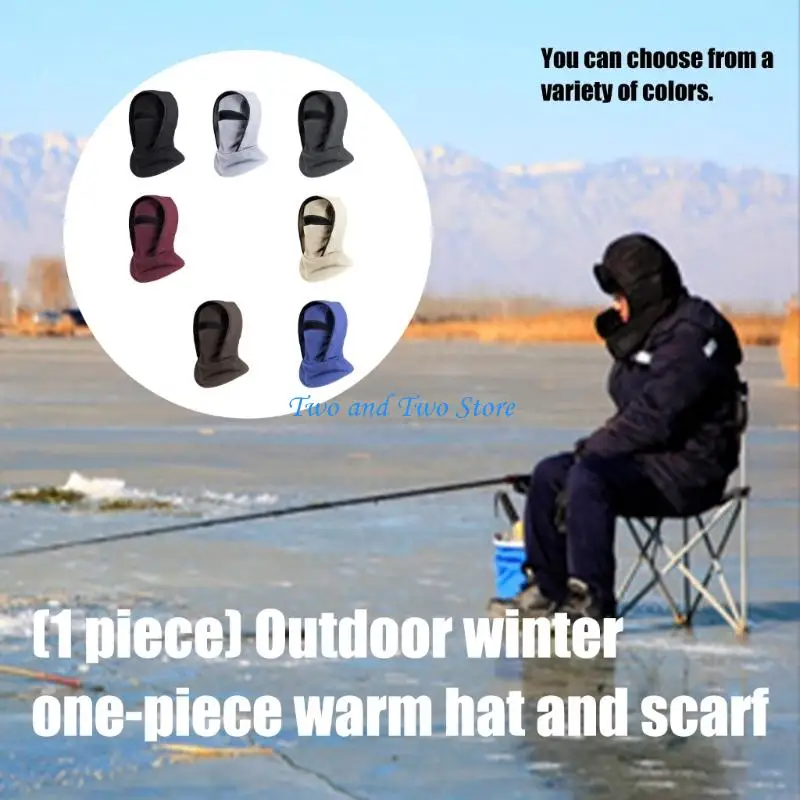 

HX6F Warm Coral Fleece Balaclava Hat for Winter Cycling and Skiing Outdoor Activity Windproof Breathable Face Cover Headwear