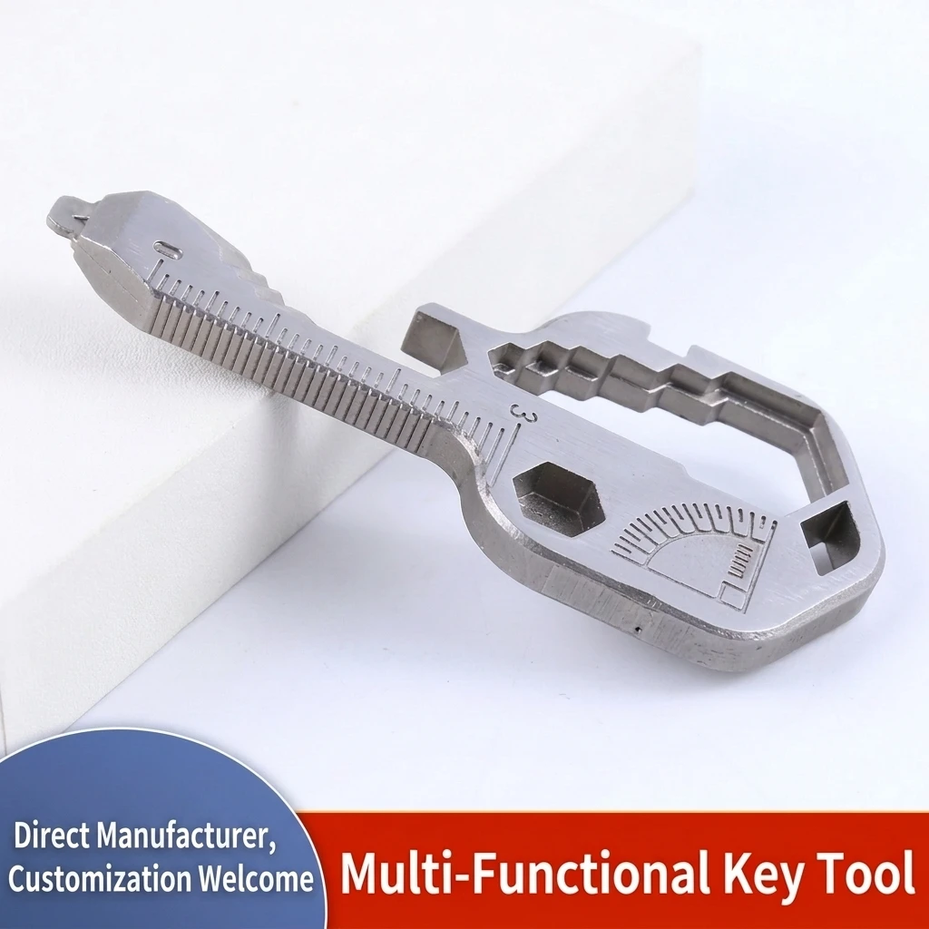YGTITAN 24-in-1 Keychain Multi Tool, Stainless Steel Pocket Screwdriver, Bottle Opener & Wrench, Outdoor EDC Gear