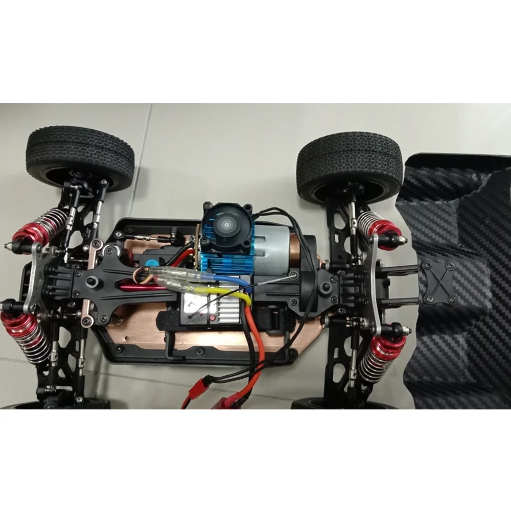 مروحة تبريد بغطاء مبدد حرارة المحرك BAAA لـ Wltoys 144001 124019 124018 124016 104001   سيارة RC 540 550 3650 بالوعة الحرارة للمحرك، 1