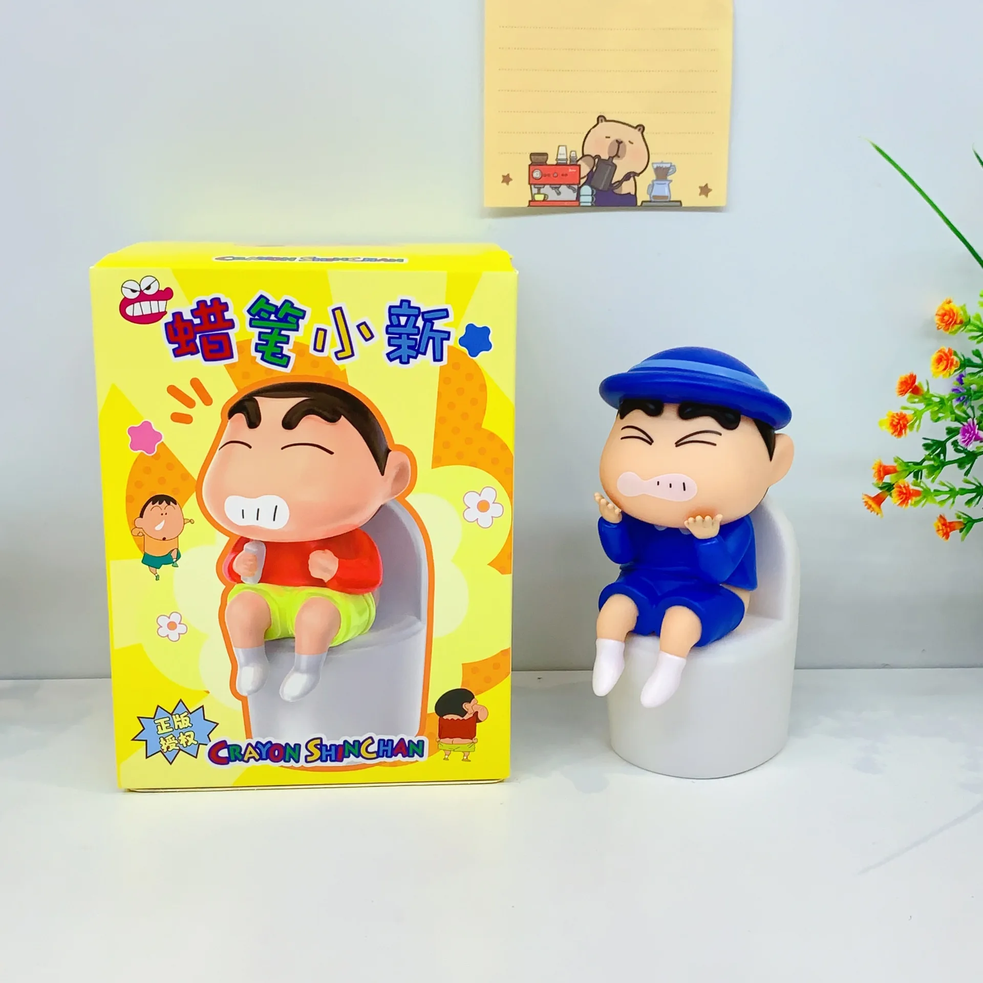 

Мультяшная милая фигурка Шин-Чан в закрытой упаковке, трендовый сувенир, красочные светящиеся элементы, креативная настольная светящаяся игрушка, подарок на день рождения для детей