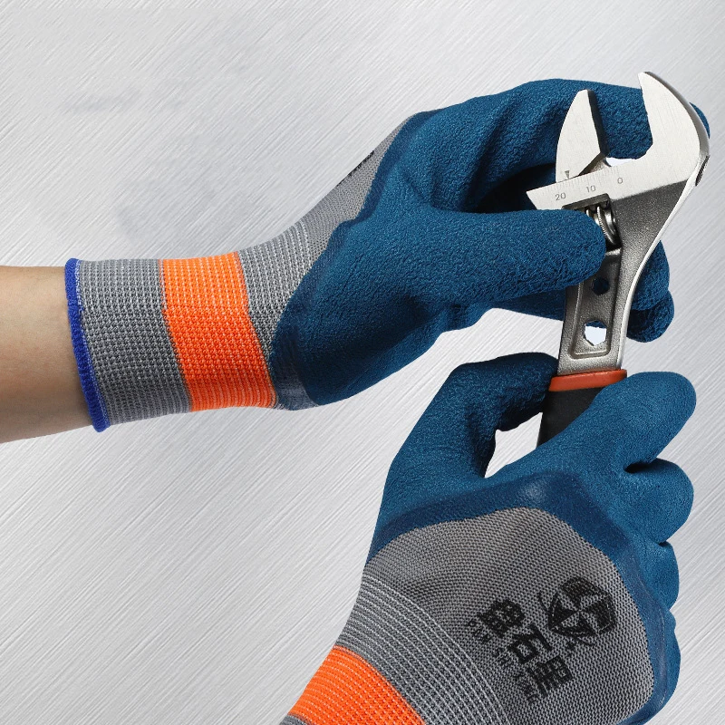 1/12Pair Tire Rubber Gloves,Wear-resistant Non-slip Work Gloves Auto Repair Workshop Protection Labor Protection Gloves