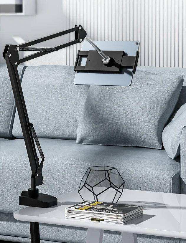 Metal Tablet Phone Holder for Xiaomi Lenovo Samsung S7 Plus iPad Pro 12.9 Tablet Phone Stand 4 To 13 Inch Adjustable Bracket