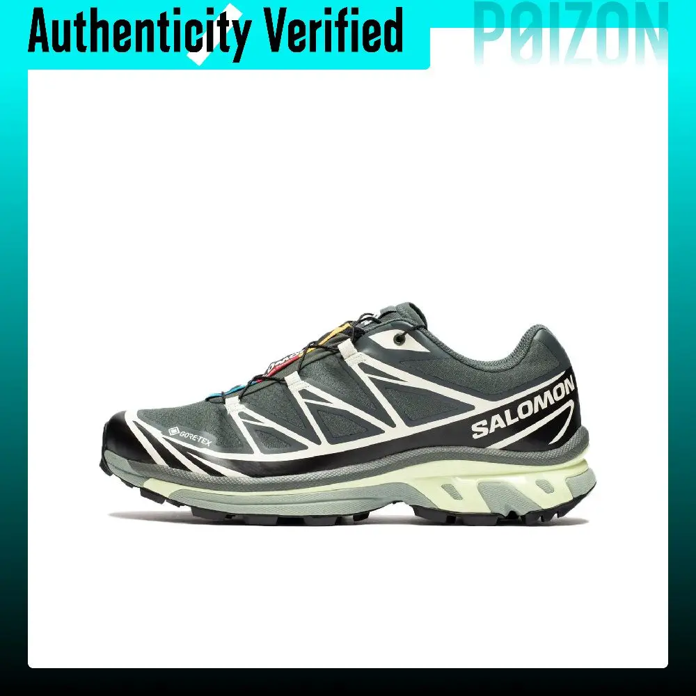SALOMON XT 6 Low top Running Shoes Unisex Urban Gray Black Lime Cream L47581300