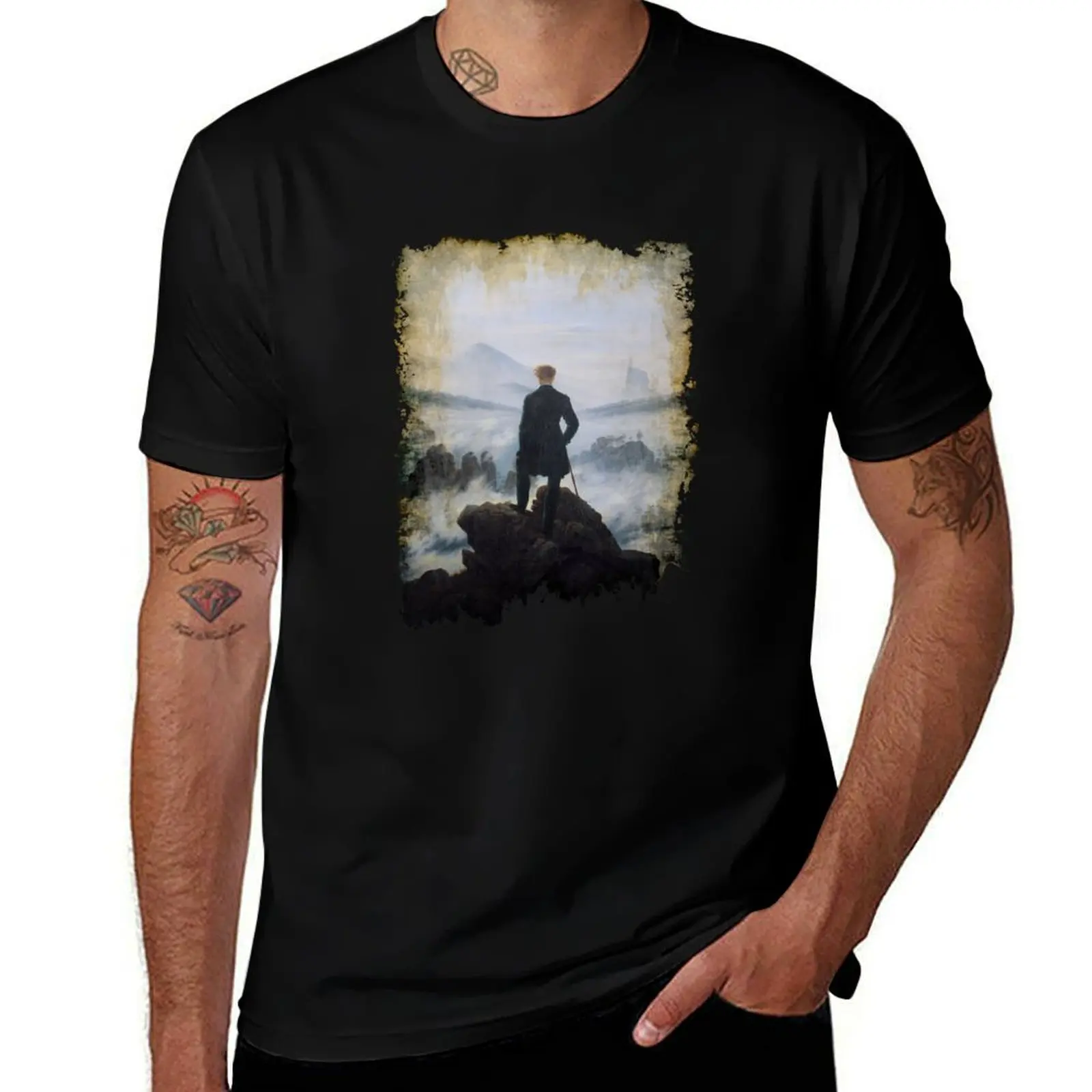 

Caspar David Friedrich The Wanderer art lover gift t shirt T-Shirt man t shirt graphic g man t shirts for men T-shirt