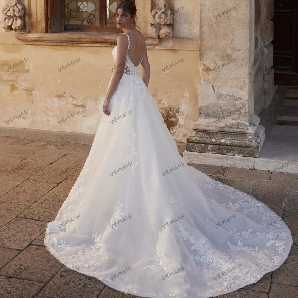 Elegant Wedding Dresses A Line Bridal Gowns Floor Length Robes Sleeveless Backless Graceful Vestidos De Novia Customized 2025