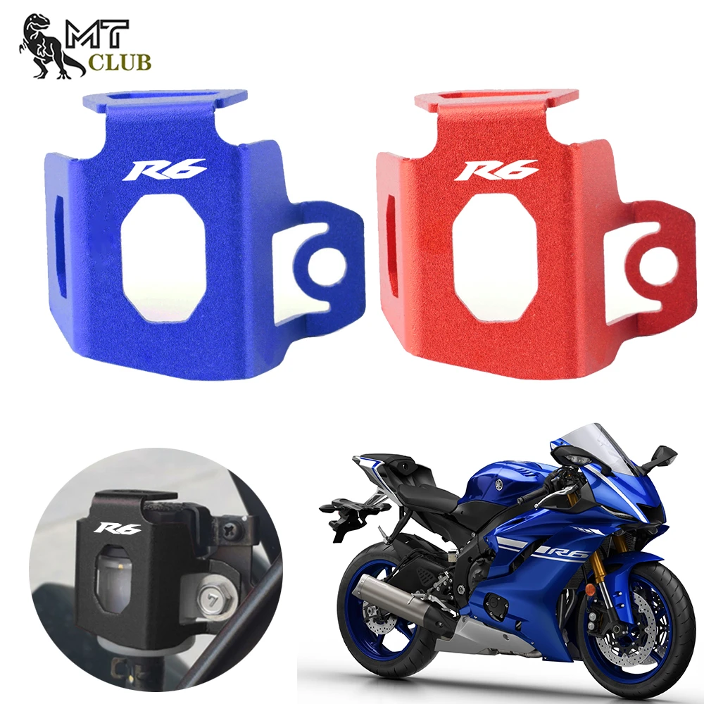 Аксессуары для мотоциклов Yamaha R6 YZF R6 2011-2023 R6 2020 2021 CNC крышка резервуара для хранения заднего тормозной жидкости Защитная крышка