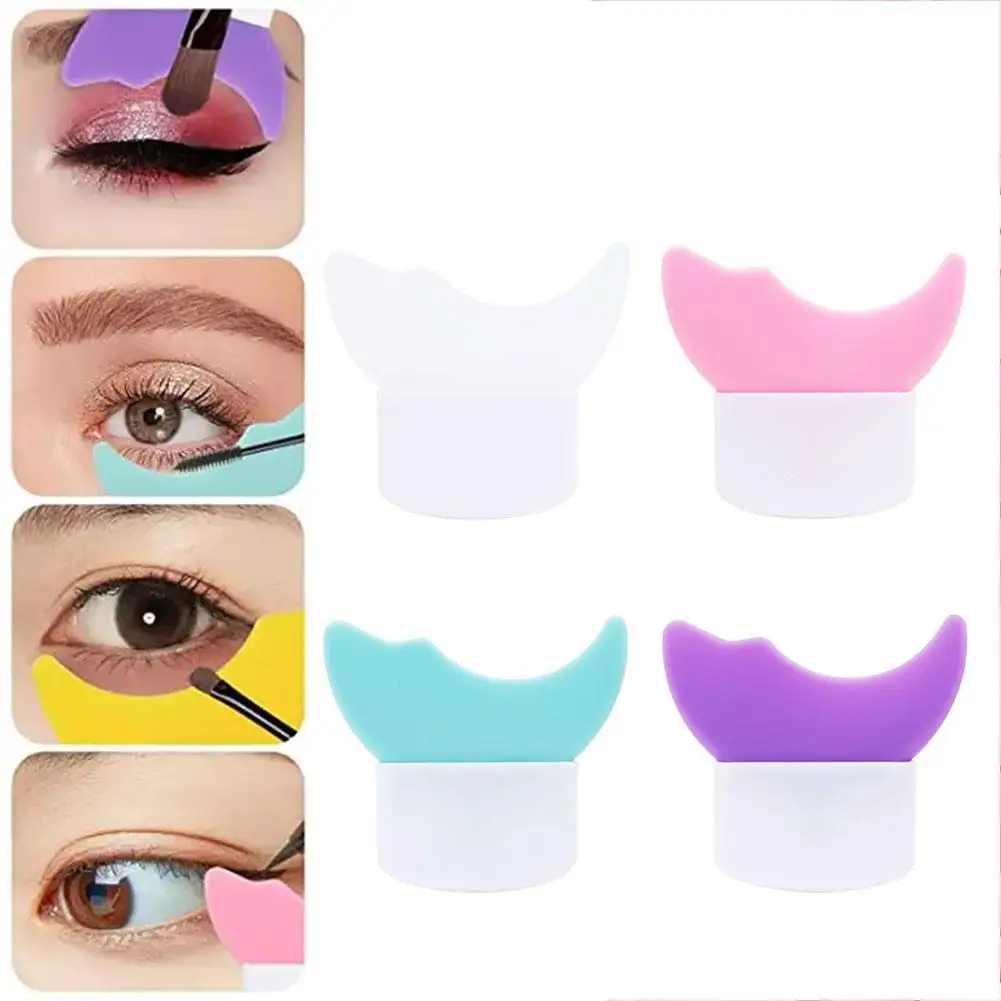 2024 Silicone Eye Makeup Aids Skin Friendly Eyeliner Marscara Drawing Eyeliner Aid Lipstick Auxiliary Stencils Baffle Weari U9I9