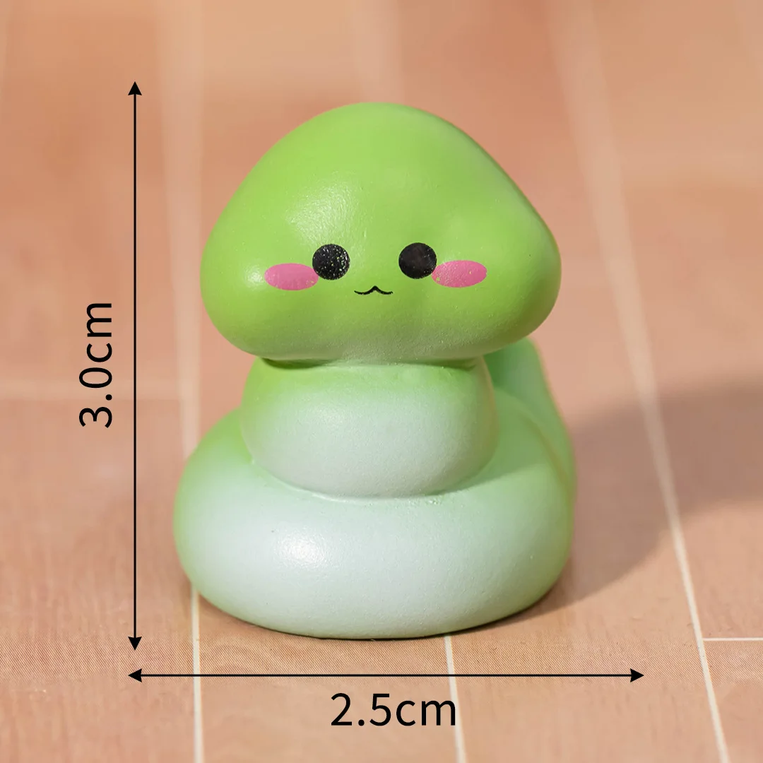

10pcs Resin Snake Figurines Miniature Sculptures Cute Small Decor Desktop Bookshelf Statues Mini Snake Year