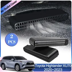 Air Outlet Cover for Toyota Highlander Kluger XU70 2020~2023 2022 Under Rear Seat Car Conditioner Ventilation Exhaust Accessorie