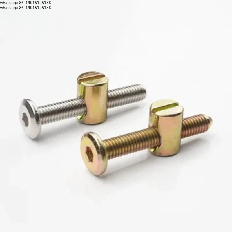 2026 Woodworking tool M6M8 two in one connection hammer nut horizontal hole screw 100 pack