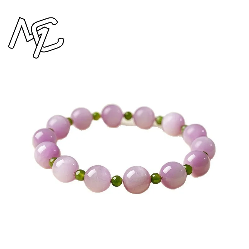 Natural Real Quartzite Purple Beads Bracelets Amulet Jewelry Bangle Talismans Vintage Accessories Carved Gemstone Gifts view 5