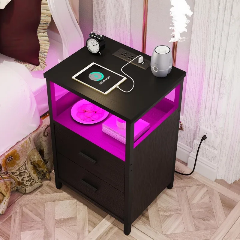 Led Nightstand With… - image
