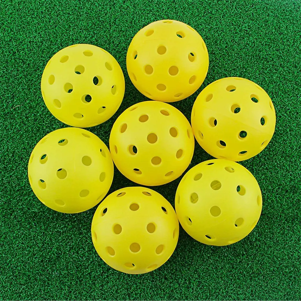 12pcs Pack Durable Outdoor Pickleball Balls 40 Holes Training Pickleball Accessories 74mm Standard Pickle Ball Balls