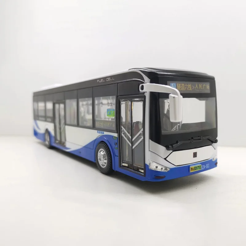 

1:43 Scale Shanghai Pudong Bus Alloy Car Model Diecast Finished Product Simulation Toy Collection Gift Static Model