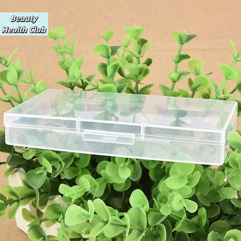 【Plastic Nail Enhancement Small Tool Storage Box Transparent Jewelry Organizer Sample Box Mobile Phone Repair Case】
