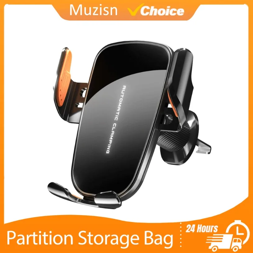 

Портативное нескользящее автомобильное беспроводное зарядное устройство для быстрой зарядки, держатель для телефона, подставка для вентиляционного отверстия, кронштейн для мобильного телефона для iPhone, Samsung, Xiaomi