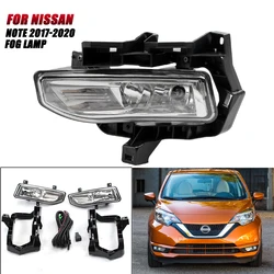 【Spot goods Real shot】Front Bumper Fog Lamp Upgrade Kit FOR Nissan NOTE 2017-2020 Version Additional Foglight Set Switch + Wi