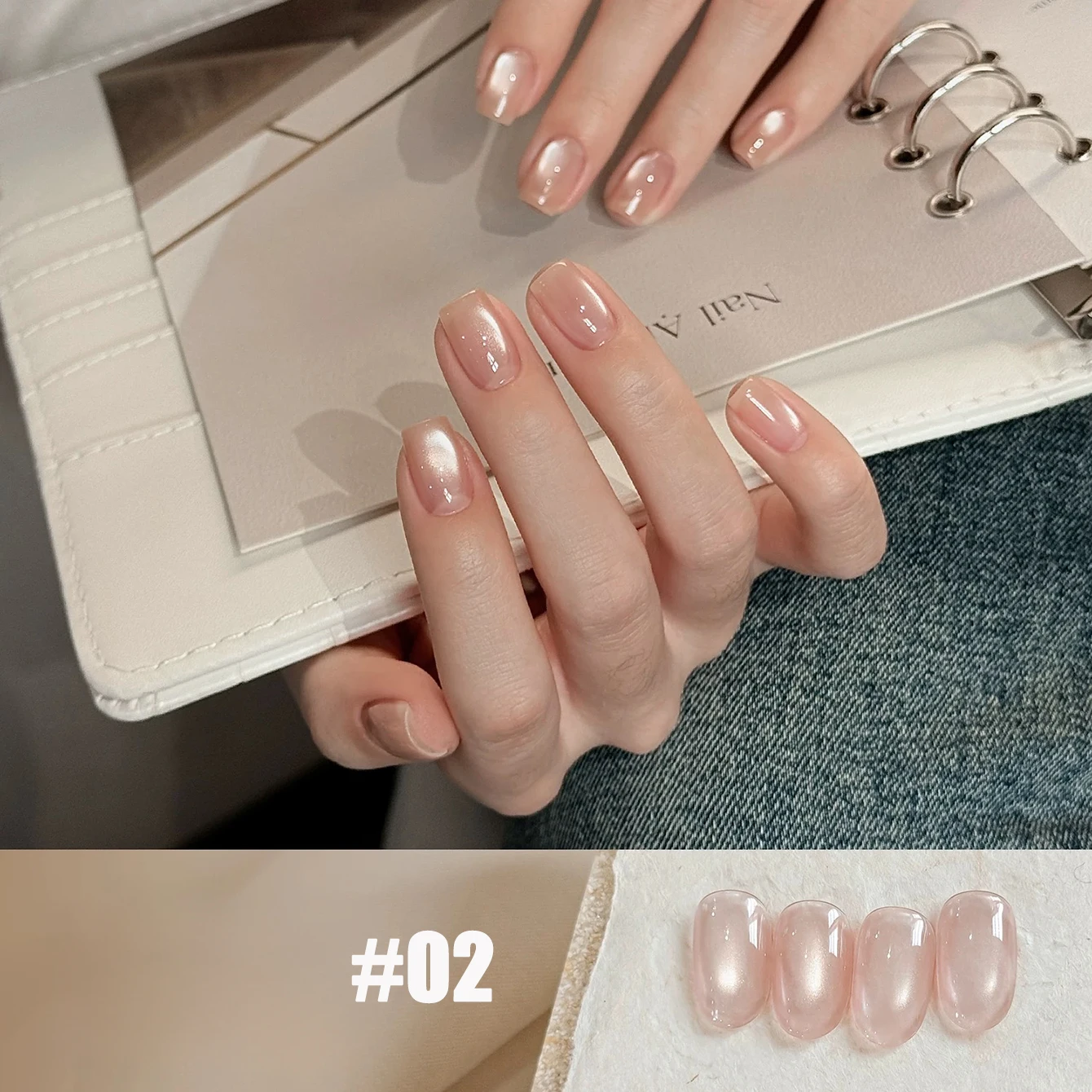 MIANEL 10ML Milk Cream Plain Water Cat Eye Gel Nail Polish 2026 New Popular Sparkling Glitter Clear Glass Bead Satin Nail Art view 5