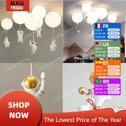 Astronauts Chandelier Modern Cartoon Balloon Led Lights Dining Table Living Kitchen Modest Ceiling Lamps for Room Home-appliance