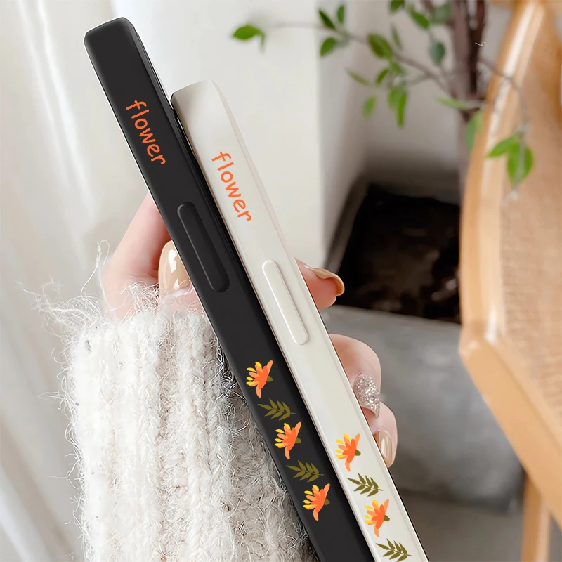 سيليكون ماتي حافظة هاتف من البولي يوريثان ل Vivo Y200 Y400 5G Y100 Y35 Y33S Y31 Y29 Y27 Y28 Y72 Y53S Y52 Y51 Y39 زهرة اللوحة غطاء #5