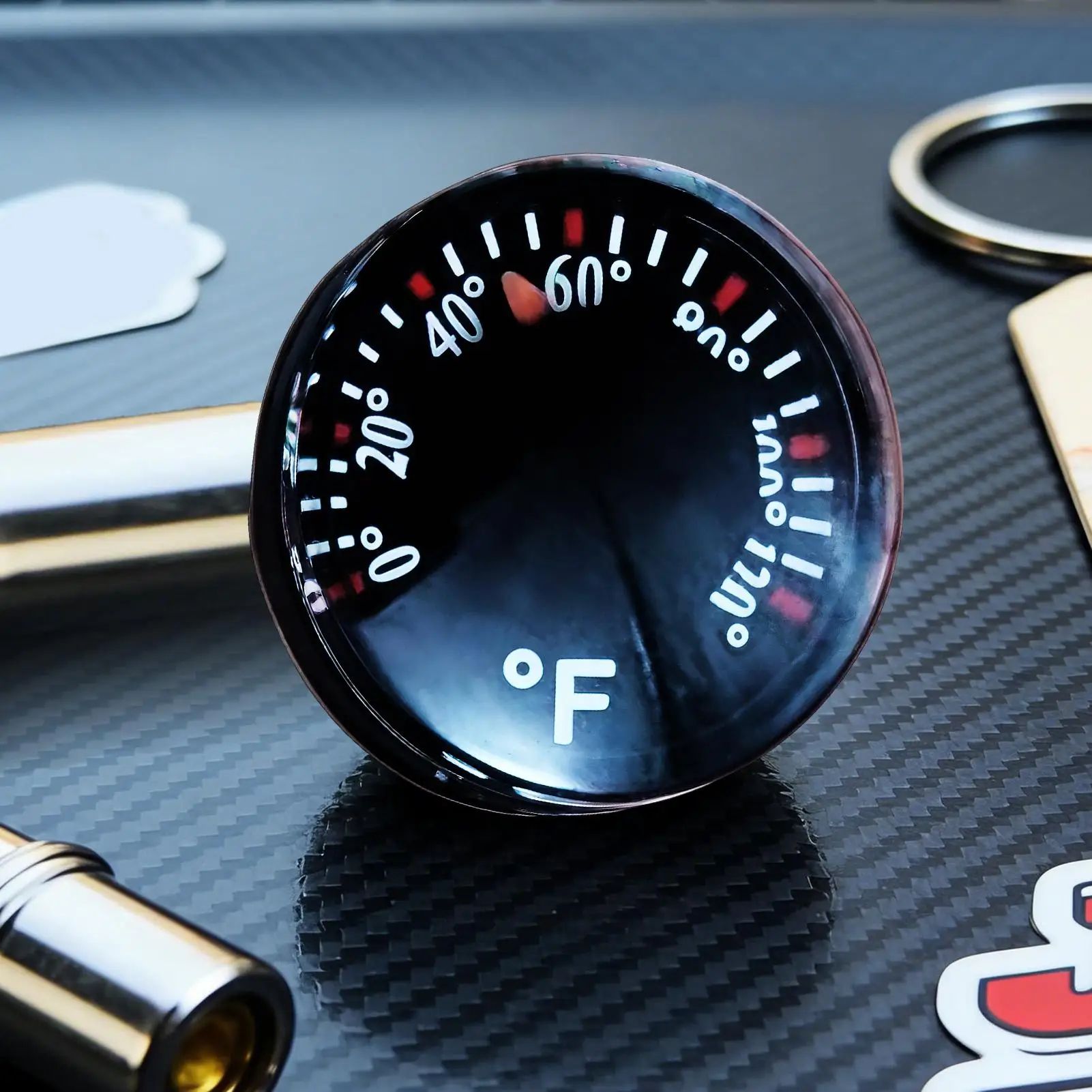 

Мини-циркулярный термометр с четким дисплеем, аналоговый измеритель температуры, портативный термометр в фаренгейтах для внедорожников, автодомов, теплиц